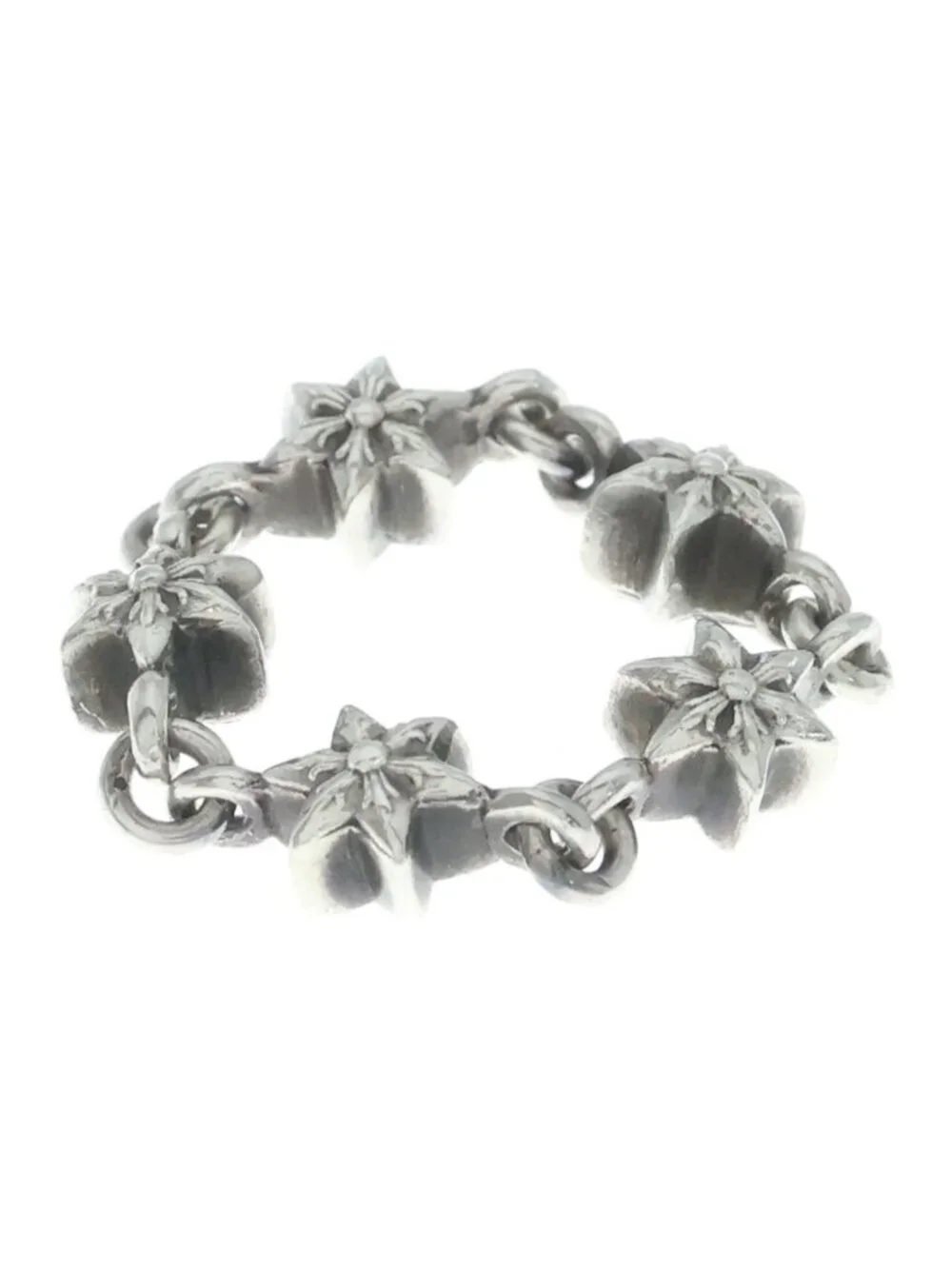 Chrome Hearts Chain Tny Star Thai Nice Ring Silver